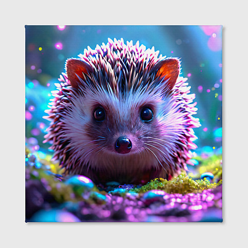 Картина квадратная Ёжики в сказаочном лесу / 3D-принт – фото 2