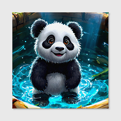 Картина квадратная Панда в колодце / 3D-принт – фото 2