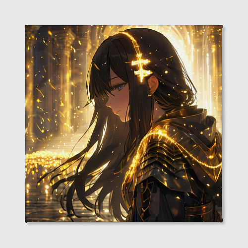 Картина квадратная Грустная девушка воин / 3D-принт – фото 2