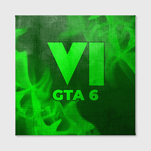 Картина квадратная GTA 6 - green gradient / 3D-принт – фото 2