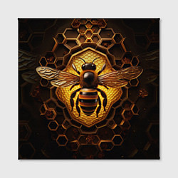 Холст квадратный Золотая пчела, цвет: 3D-принт — фото 2