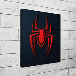 Холст квадратный Человек паук - логотип, цвет: 3D-принт — фото 2