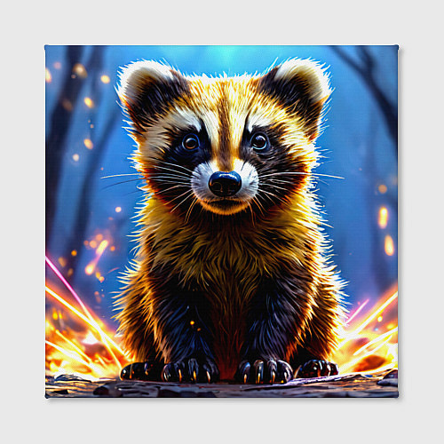 Картина квадратная Росомаха в искрах / 3D-принт – фото 2