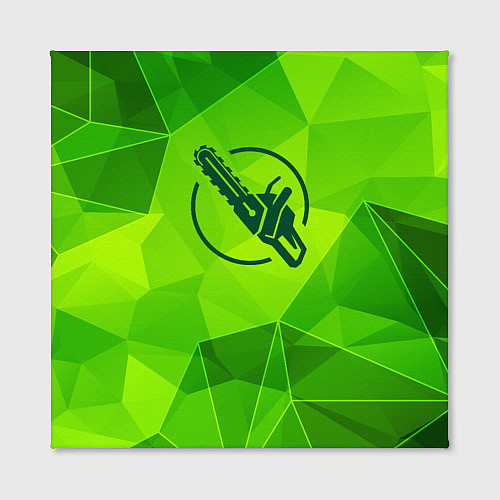 Картина квадратная Chainsaw Man green poly / 3D-принт – фото 2