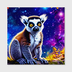 Холст квадратный Лемур и звездная ночь, цвет: 3D-принт — фото 2