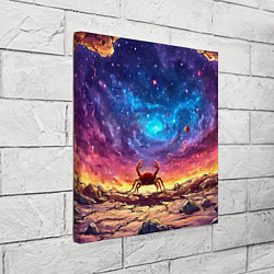Холст квадратный Краб смотрит в космос, цвет: 3D-принт — фото 2