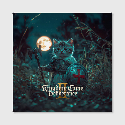 Картина квадратная Kingdom Come Deliverance 2 котенок рыцарь / 3D-принт – фото 2