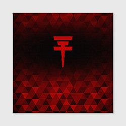 Холст квадратный Tokio Hotel red poly, цвет: 3D-принт — фото 2