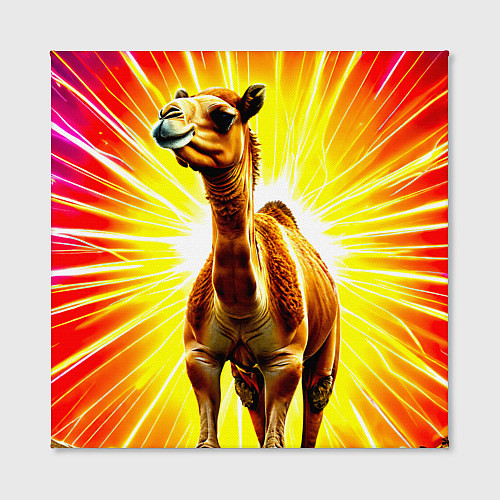 Картина квадратная Верблюд в ярких лучах / 3D-принт – фото 2