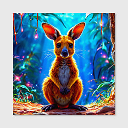 Холст квадратный Кенгуру в джунглях, цвет: 3D-принт — фото 2