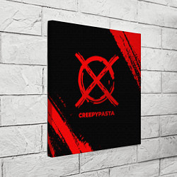 Холст квадратный CreepyPasta - red gradient, цвет: 3D-принт — фото 2
