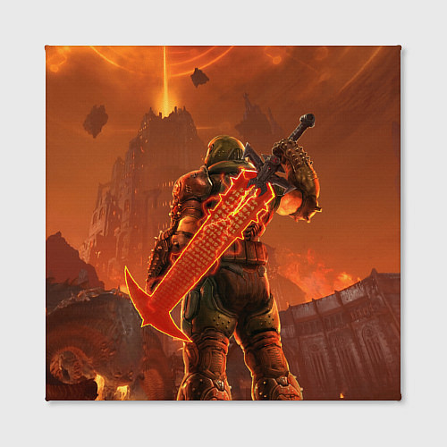 Картина квадратная Палач рока и башня Doom / 3D-принт – фото 2