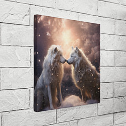 Холст квадратный Волчья нежность, цвет: 3D-принт — фото 2