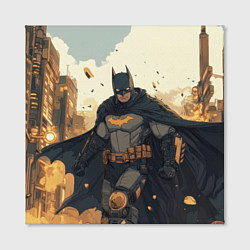 Холст квадратный Бэтмен и разрушенный город, цвет: 3D-принт — фото 2