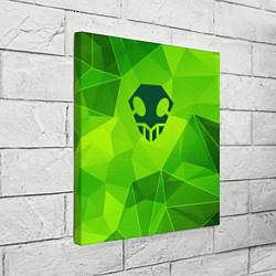 Холст квадратный Bleach green poly, цвет: 3D-принт — фото 2