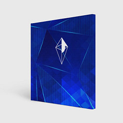 Холст квадратный No Mans Sky blue poly, цвет: 3D-принт