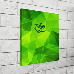 Холст квадратный Led Zeppelin green poly, цвет: 3D-принт — фото 2