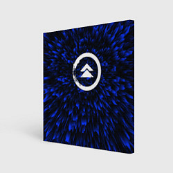 Холст квадратный Ghost of Tsushima blue energy, цвет: 3D-принт