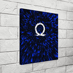 Холст квадратный God of War blue energy, цвет: 3D-принт — фото 2