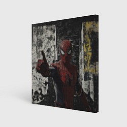 Холст квадратный Spider man night, цвет: 3D-принт