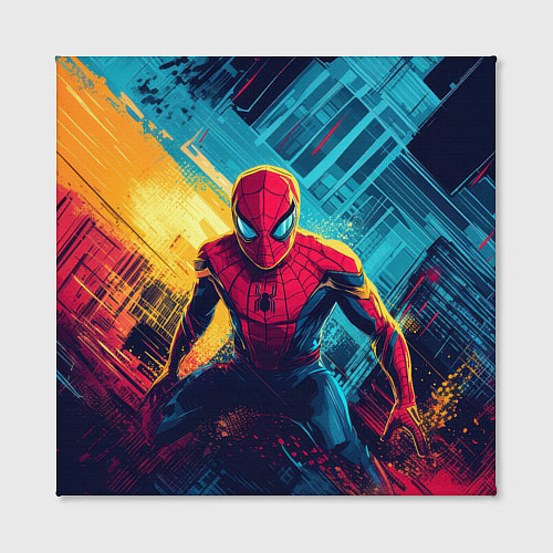 Картина квадратная Человек паук и краски / 3D-принт – фото 2