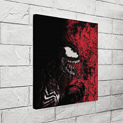 Холст квадратный Веном на красном, цвет: 3D-принт — фото 2