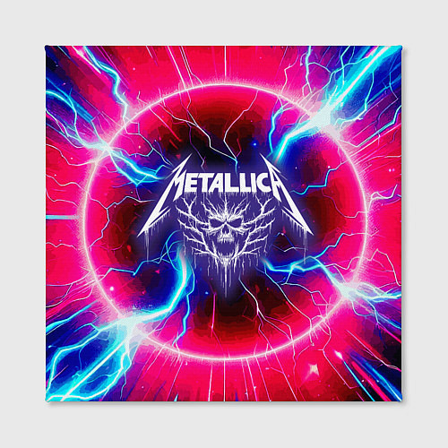 Картина квадратная Metallica - neon glow / 3D-принт – фото 2