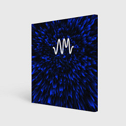 Холст квадратный Arctic Monkeys blue energy, цвет: 3D-принт