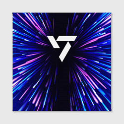 Холст квадратный Seventeen neon energy, цвет: 3D-принт — фото 2