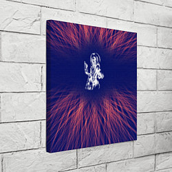 Холст квадратный Iron Maiden red energy, цвет: 3D-принт — фото 2