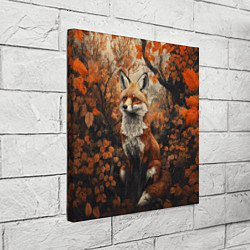 Холст квадратный Лис в лесной чаще, цвет: 3D-принт — фото 2