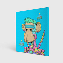Холст квадратный NFT cyber ape UFO, цвет: 3D-принт