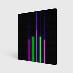 Картина квадратная Color Purple green pink