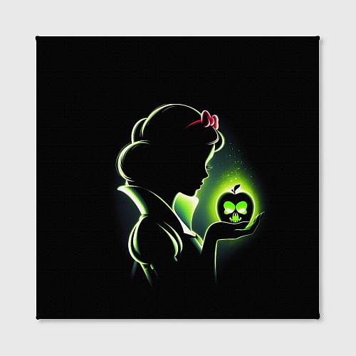 Картина квадратная Белоснежка и яблоко - силуэт крупно / 3D-принт – фото 2