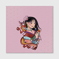 Холст квадратный Красивая Мулан и Мушу - big pictures, цвет: 3D-принт — фото 2