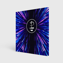 Холст квадратный Pink Floyd neon energy, цвет: 3D-принт