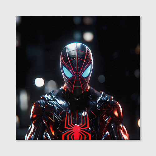 Картина квадратная Спайдер-мен в мото костюме / 3D-принт – фото 2