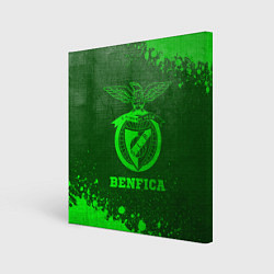 Холст квадратный Benfica - green gradient, цвет: 3D-принт