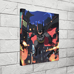 Холст квадратный Злой Бэтмен в полете, цвет: 3D-принт — фото 2
