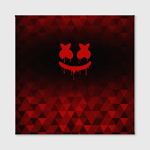 Картина квадратная Marshmello red poly / 3D-принт – фото 2