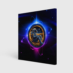 Холст квадратный Космонавт в луне, цвет: 3D-принт