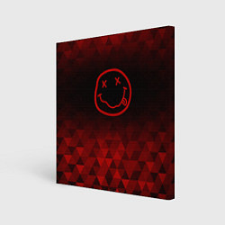 Холст квадратный Nirvana red poly, цвет: 3D-принт