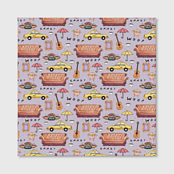 Холст квадратный Друзья - паттерн, цвет: 3D-принт — фото 2