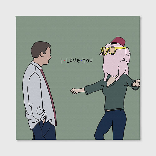 Картина квадратная Чендлер и Моника / 3D-принт – фото 2