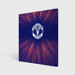 Холст квадратный Manchester United red energy, цвет: 3D-принт