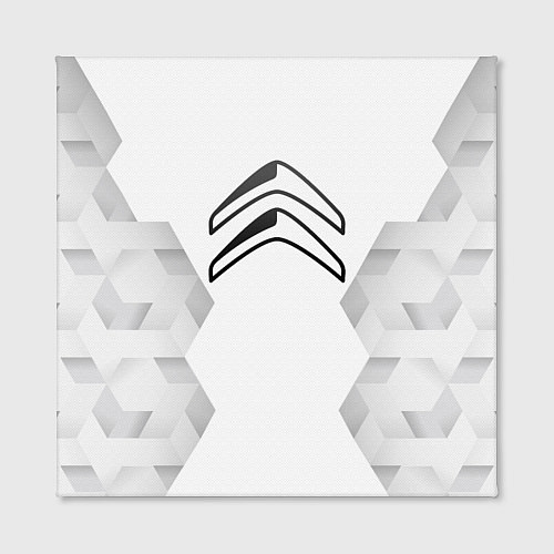 Картина квадратная Citroen white poly / 3D-принт – фото 2