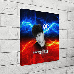 Холст квадратный Сектор газа молнии на фоне, цвет: 3D-принт — фото 2