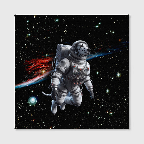 Картина квадратная The dalmatian brave cosmonaut - ai art / 3D-принт – фото 2