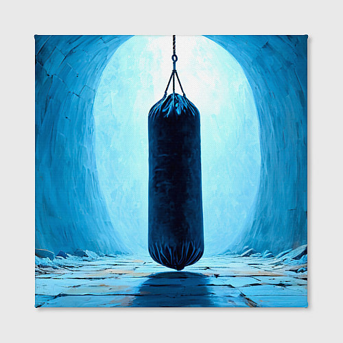 Картина квадратная Боксерская груша на синем / 3D-принт – фото 2