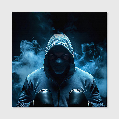 Картина квадратная Боксер в дыму / 3D-принт – фото 2